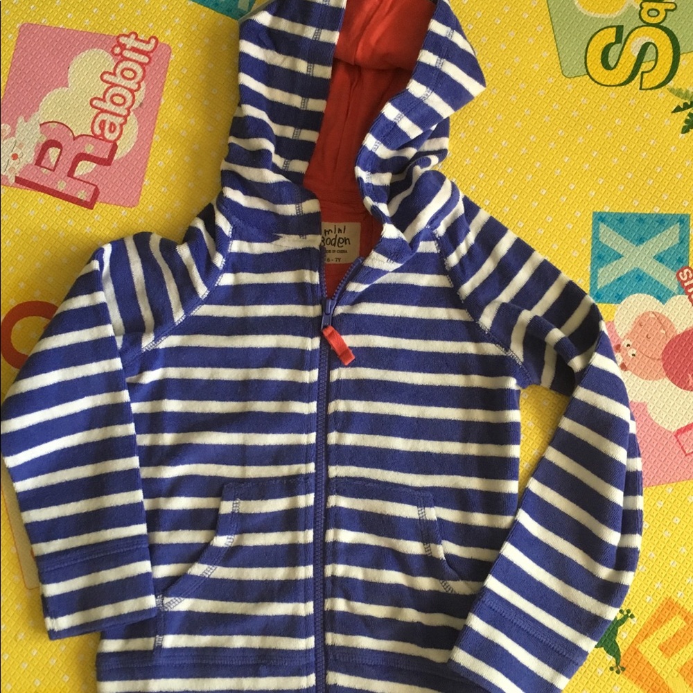 Mini Boden Stripe Hoodie